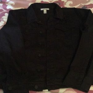Black denim jacket